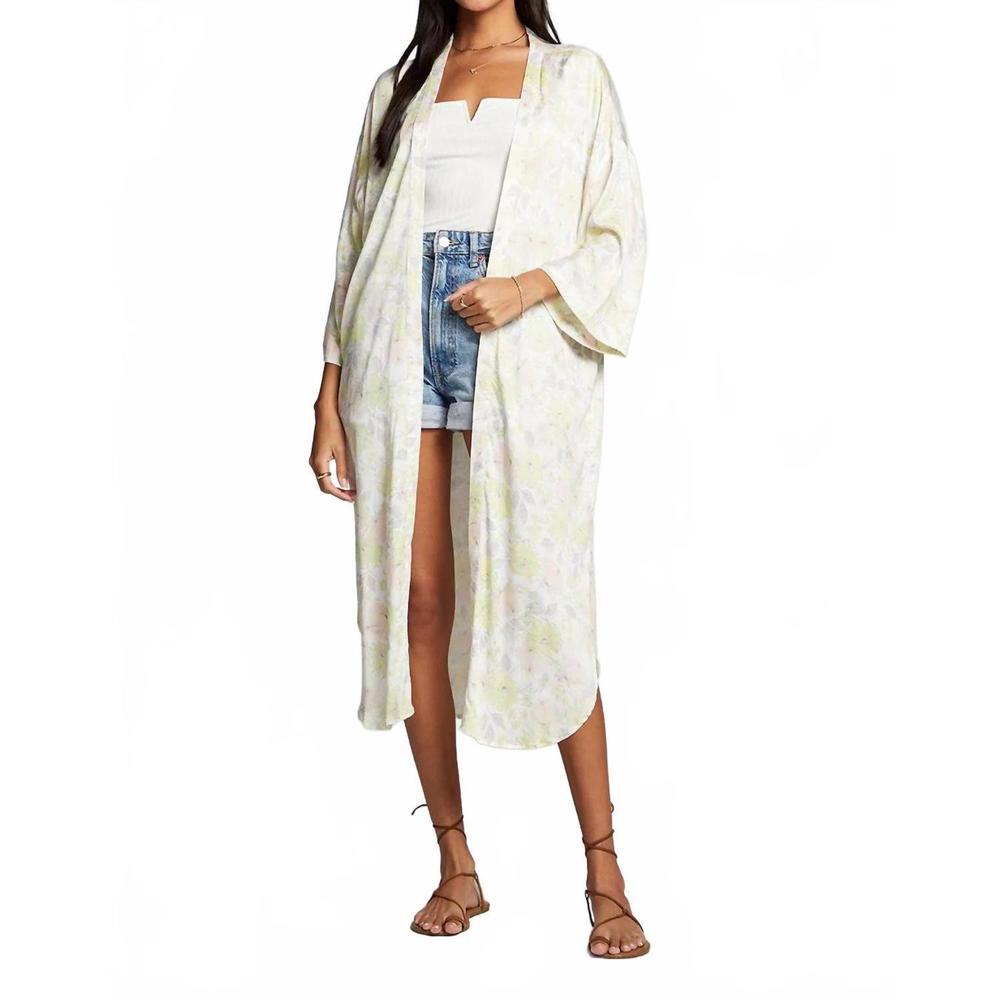 NEW SALTWATER LUXE banks floral kimono in vanilla